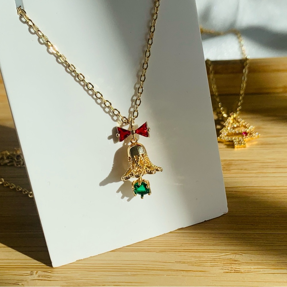 Handmade brand new Christmas bell necklace